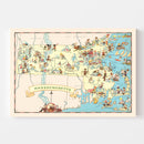 Vintage Map of Massachusetts 1935