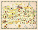 Vintage Map of Kansas 1935