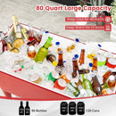 Red Portable Outdoor Patio Cooler Cart by LJGDeals