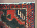 4' X 8' Antique Handmade India Geometric Oriental Tribal Wool Rug Red