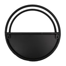 Floating Half Moon Metal Wall Planter – Onyx Black 35cm