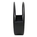 Floating Half Moon Metal Wall Planter – Onyx Black 45cm