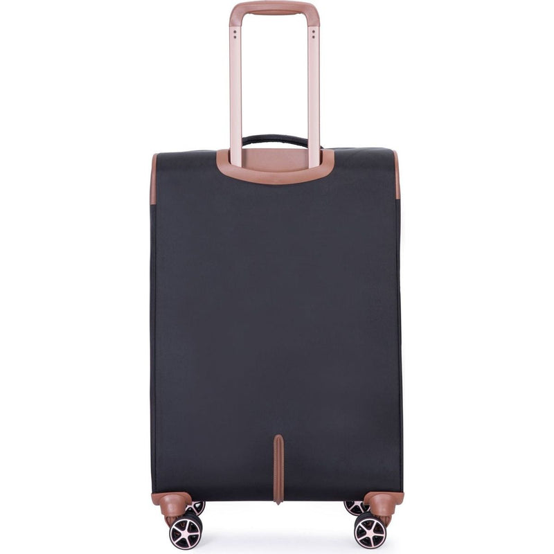 4-Piece Set (16/20/24/28), Softshell Suitcase Spinner Wheels Terylene Luggage Sets Carry On Suitcase Luggage Lightweight Durable Suitcase Black