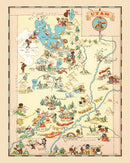 Vintage Map of Utah 1935