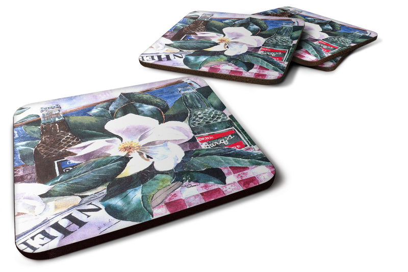 Set of 4 Barq's and Magnolia Foam Coasters