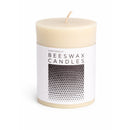 Beeswax Ivory Pillar Candle - 3x4 inch
