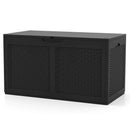 100 Gallon Resin Deck Box Outdoor Waterproof Storage Bench by LJGDeals