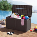 100 Gallon Resin Deck Box Outdoor Waterproof Storage Bench by LJGDeals