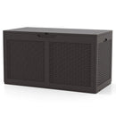 100 Gallon Resin Deck Box Outdoor Waterproof Storage Bench by LJGDeals