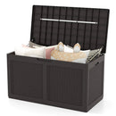 100 Gallon Resin Deck Box Outdoor Waterproof Storage Bench by LJGDeals