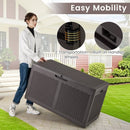 100 Gallon Resin Deck Box Outdoor Waterproof Storage Bench by LJGDeals