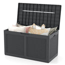 100 Gallon Resin Deck Box Outdoor Waterproof Storage Bench by LJGDeals