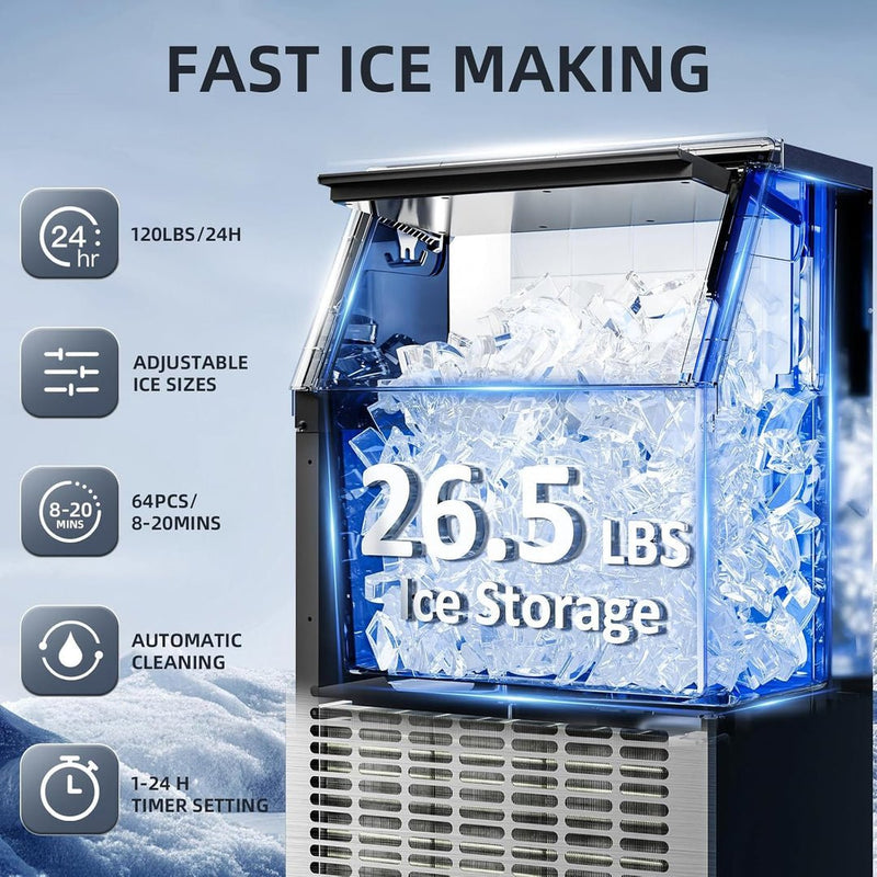 100LBS/200LBS/265LBS  Freestanding Commercial Ice Maker Z5845A