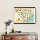 Vintage Map of South Carolina 1935