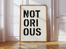 Notorious Bold Stencil Typography Print