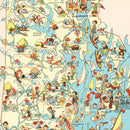 Vintage Map of Rhode Island 1935