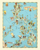 Vintage Map of Philippines 1935