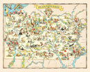 Vintage Map of Pennsylvania 1935