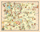 Vintage Map of Wyoming 1935