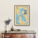 Vintage Map of San Francisco Bay, 1939