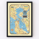 Vintage Map of San Francisco Bay, 1939