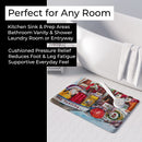 Veron's and New Orleans Beers Memory Foam Kitchen Mat Machine Washable Anti-Fatigue Cushion Comfort Bath or Kitchen Rug