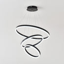 Modern 3 Rings Chandelier with Remote Control