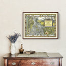 Vintage Map of The Oregon Trail, 1932