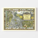 Vintage Map of The Oregon Trail, 1932