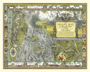 Vintage Map of The Oregon Trail, 1932