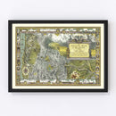 Vintage Map of The Oregon Trail, 1932