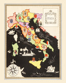 Vintage Map of Italy 1938