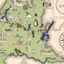 Vintage Map of Lombardy Italy, 1938