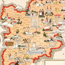 Vintage Map of Trentino-Alto Adige Italy, 1938