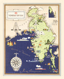 Vintage Map of Friuli Venezia Giulia Italy, 1938