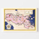 Vintage Map of Emilia-Romagna Italy, 1938