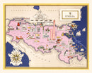 Vintage Map of Emilia-Romagna Italy, 1938