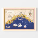 Vintage Map of Liguria Italy, 1938