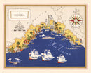 Vintage Map of Liguria Italy, 1938