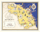 Vintage Map of Marche, 1938