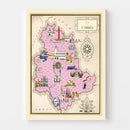 Vintage Map of Umbria Italy, 1938