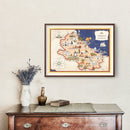 Vintage Map of Abruzzi e Molise Italy, 1938