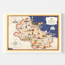 Vintage Map of Abruzzi e Molise Italy, 1938