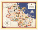 Vintage Map of Abruzzi e Molise Italy, 1938