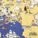 Vintage Map of Campania Italy, 1938
