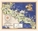 Vintage Map of Puglia Italy, 1938