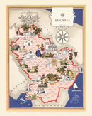 Vintage Map of Lucania Italy, 1938
