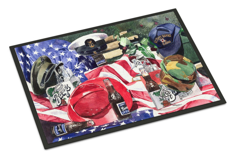 Barq's and Armed Forces Indoor or Outdoor Mat 18x27 Doormat