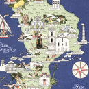 Vintage Map of Calabria Italy, 1938