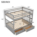 Bunk Bed With Drawers, Convertible Design by Unique Piece Furniture